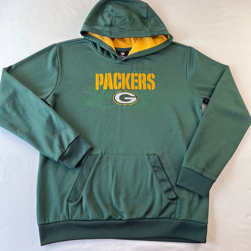 NFL Team Apparel Green Bay Packers Hooded Sweatshirt youth Large 14/16